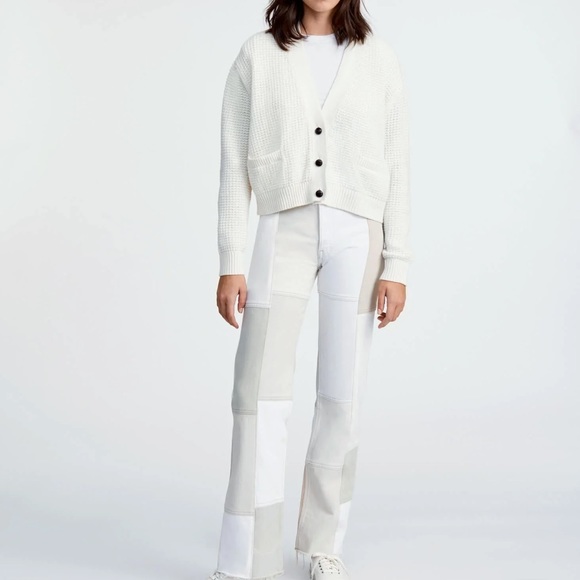 REDONE Beige Levi’s 70s Patched Wide Leg Pants Size 26 - Picture 6 of 7